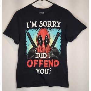 Marvel Deadpool "I'm Sorry Did I Offend You" T-Shirt - Men's Size Medium‎